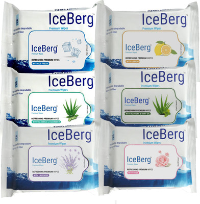 ICEBERG premium wipes Refreshing Moisturising Facial Wipes(150 Tissues)