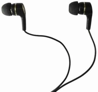d1enterprises D1 Super bass black earphones Wired Headset(Black, Wired in the ear)