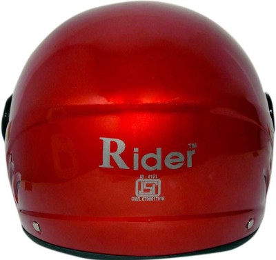 RIDER TECH OPEN FACE Motorbike Helmet(Red)