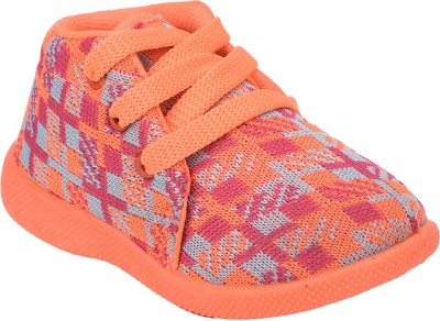 NEOBABY Boys & Girls Lace Sneakers(Orange)