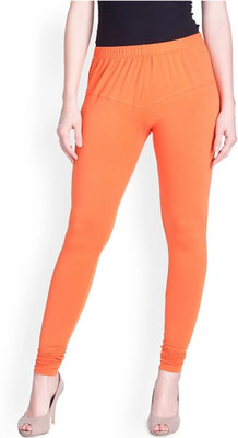 LUX LYRA Churidar  Ethnic Wear Legging(Orange, Solid)