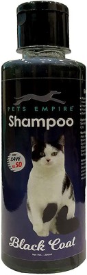 PETS EMPIRE Naturally Organic Body Shampoo for Pets,Pack of 1 (Black Coat, 200ML) Anti-microbial, Conditioning, Anti-fungal, Anti-parasitic, Flea and Tick, Anti-dandruff, Allergy Relief, Whitening and Color Enhancing, Anti-itching, Hypoallergenic Black Coat Cat Shampoo(200 ml)