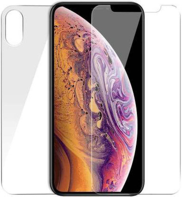 SOLIVAGANT Front and Back Tempered Glass for Apple iPhone XS(Pack of 2)