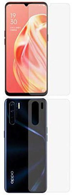 SOLIVAGANT Front and Back Tempered Glass for Oppo F15(Pack of 2)