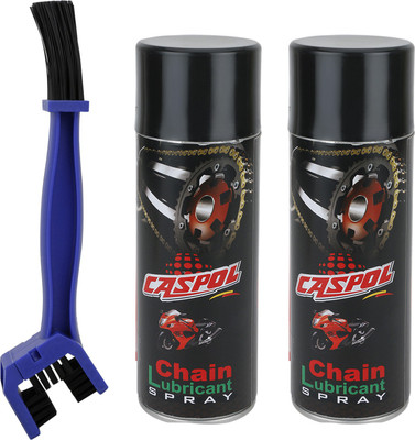 Caspol 2 Chain Lubricant 400ml & Brush Chain Lube Spray Combo with Brush Chain Oil(800 ml, Pack of 3)