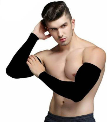 Regitx Cotton Arm Sleeve For Boys & Girls(L, Black)