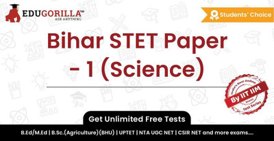 EduGorilla Bihar STET Paper - 1 (Science)(Online Test Series)