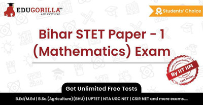 EduGorilla Bihar STET Paper - 1 (Mathematics) Exam(Online Test Series)
