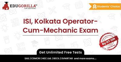 EduGorilla ISI, Kolkata Operator-Cum-Mechanic Exam(Online Test Series)