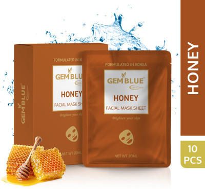 GEMBLUE BIOCARE Honey Facial Mask Sheet Pack Of 5(20 ml)