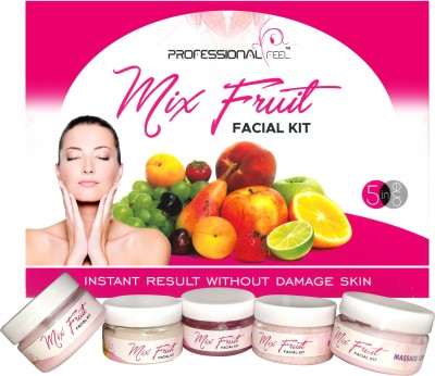 PROFESSIONAL FEEL Mix Fruit Lotus Beauty Parlour Facial Kit For Women & Men All Type Skin Solution(250 g)