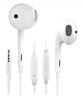 Brown Bee W15 Original More Bass Premium Quality Earphone Wired Headset(White, Wired in the ear)