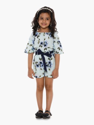 Lilpicks Floral Print Girls Jumpsuit