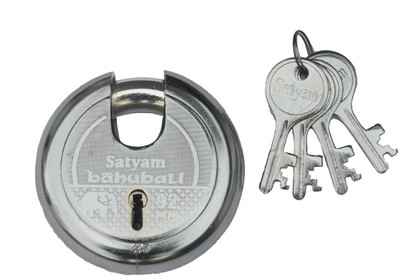 SATYAM Bahubali Shutter Lock 10 Levers Lock(Silver)