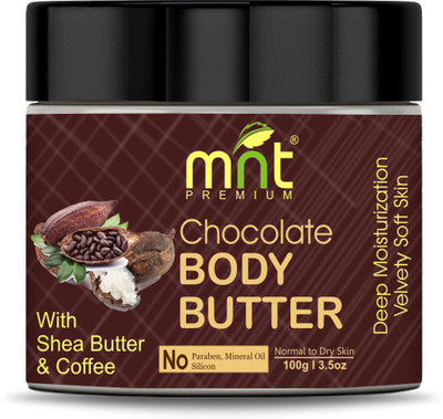 MNT Chocolate Body Butter with Shea Butter & Coffee (100g) for Dry Skin, Skretch Marks, Itchy Skin| No Paraben| No Mineral Oil| No Silicon(100 g)