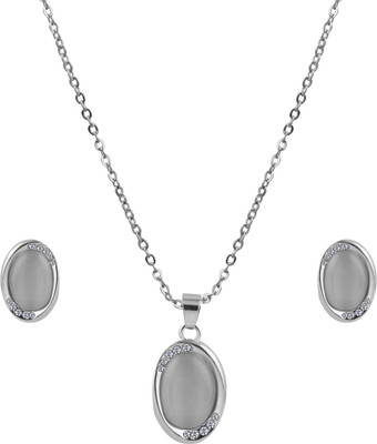 NM CREATION Alloy Silver Jewellery Set(Pack of 1)