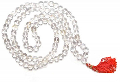 kriesh Rock Crystal Quartz Sphatik Jaap Mala for Pooja Astrology (7 mm) Crystal Chain