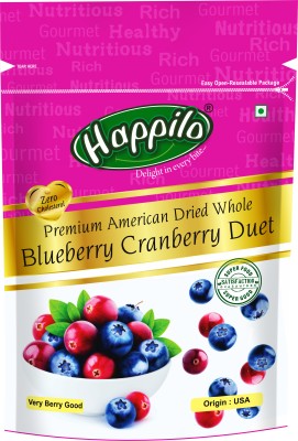 Happilo Premium American Dried Whole Duet Blueberry, Cranberries  (180 g)