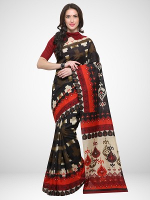 Ratnavati Digital Print Daily Wear Cotton Blend, Art Silk Saree(Multicolor)
