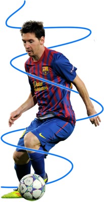 DivineDesigns 56 cm Lionel Messi Spiral Sticker ( Size :- 56 X 71 cm ) Self Adhesive Sticker(Pack of 1)