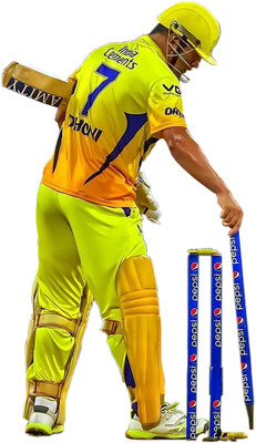 DivineDesigns 41 cm MS Dhoni Sticker ( Size :- 41 X 69 cm ) Self Adhesive Sticker(Pack of 1)