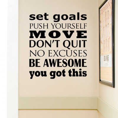 amazinghubsolution 60 cm a_setgoal Self Adhesive Sticker(Pack of 1)
