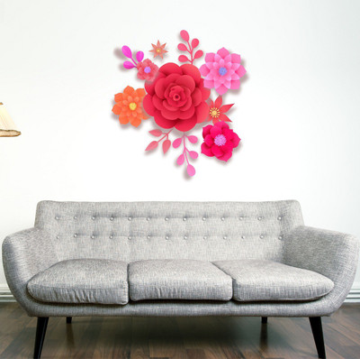 Littlebuds 50 cm Red Rose Removable Sticker(Pack of 1)