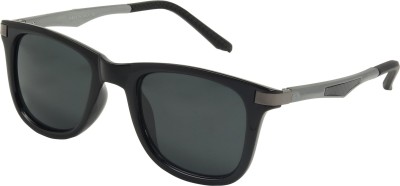 LOUIS KOUROS Retro Square Sunglasses(For Men & Women, Black)