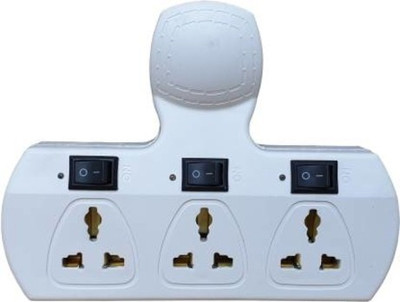 Telsa Electric TE-000TE00107 White 3+3 Without wire Extension Board 3  Socket Extension Boards(White, 0 m)