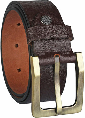 KAEZRI Men Evening, Party, Formal, Casual Brown Genuine Leather Belt