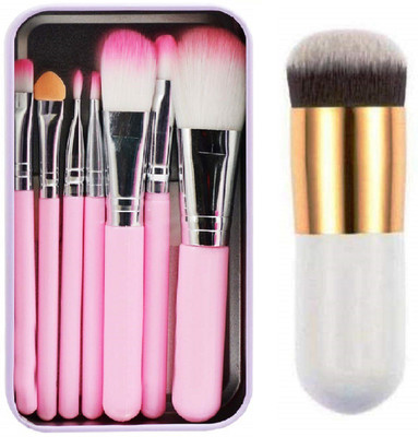 angelie Makeup Brush Set of 8 with Foundation Brush(Pack of 8)