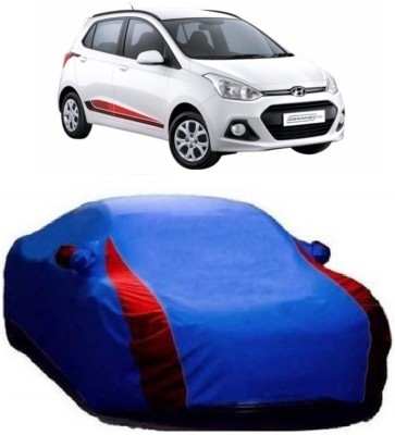 Genipap Car Cover For Hyundai Grand i10 (With Mirror Pockets)(Blue)