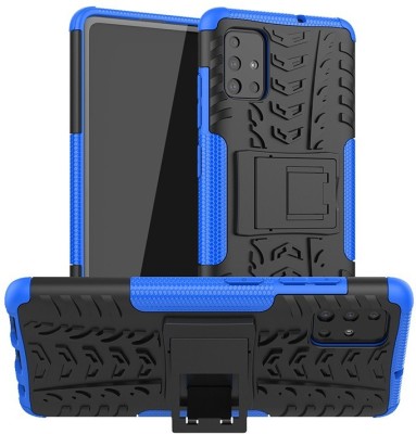 Accessories Kart Back Cover for Samsung S10 lite Dazzle tyre case with kick stand(Blue)