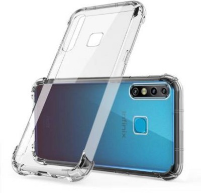 Foncase Back Cover for Infinix Hot 8(Transparent, Grip Case, Silicon, Pack of: 1)