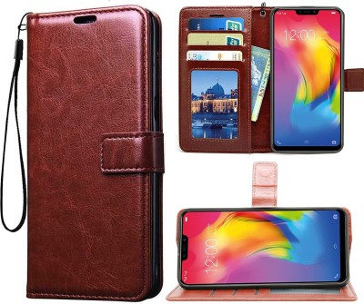 Cellshop Flip Cover for Leather Flip Cover Wallet Case for Vivo Y91i(Brown, Magnetic Case)