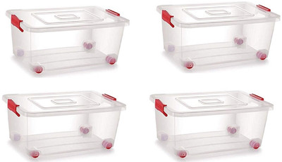 AMAZE ACTIONWARE Plastic Grocery Container  - 16 L(Pack of 4, White)