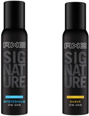 AXE SIGNATURE MYSTERIOUS & SUAVE Body Spray  -  For Men & Women(244 ml, Pack of 2)