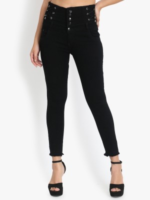 PERFECT FASHION Skinny Women Black Jeans