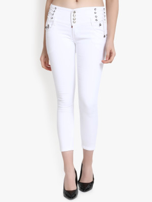 German Club Skinny Women White Jeans