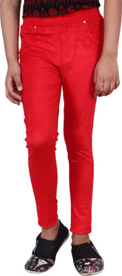 LGC Jegging For Girls(Red, Pack of 1)