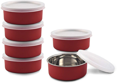 ATMAN BOX SET WITH PACK OF 6 CONTAINER STAINLESS STEEL TIFFIN BOX 6 Containers Lunch Box(350 ml)