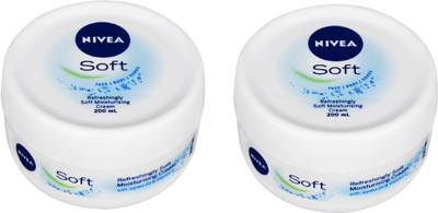 NIVEA Refreshingly Soft Moisturizing Cream, 200ml (Pack Of 2)(400 ml)