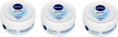 NIVEA Refreshingly Soft Moisturizing Cream, 200ml (Pack Of 3)(600 ml)