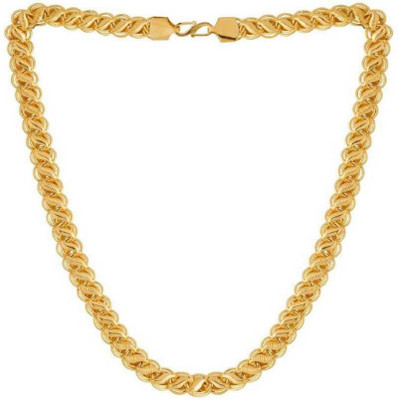 Ashutos creation Men's Lotus New Trending Designe Chain In Gold Plating for Unisex Gold-plated Plated Brass Chain Gold-plated Plated Brass Chain