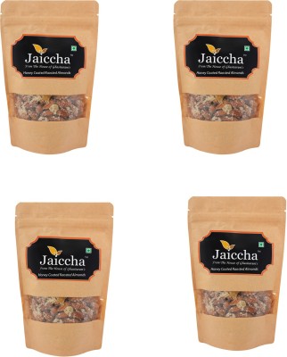 Jaiccha Snacks Dryfruits-Honey Coated Roasted Almonds 800 gms in Brown Paper Pouch(4 x 200 g)