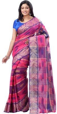 DipDiya Self Design Bollywood Pure Cotton Saree(Pink)