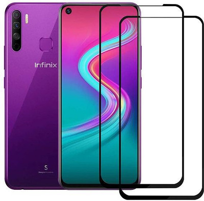 BeeVault Edge To Edge Tempered Glass for Infinix S5(Pack of 2)