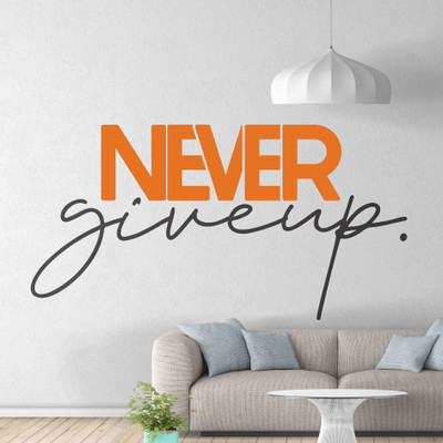 amazinghub 60 cm a_orangegiveup Self Adhesive Sticker(Pack of 1)