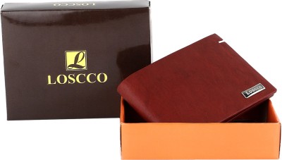 loscco Men Maroon Artificial Leather Wallet(5 Card Slots)