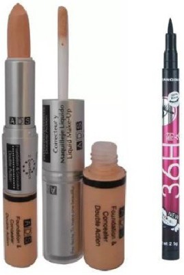 ads Foundation And Concealer with Sketch Pen Eyeliner(3 Items in the set)